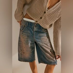 Free People Tricia Fix Extreme Measures Reworked Barrel Shorts